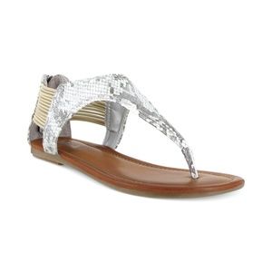 Mia Castaway Snake print T-strap Sandals size 5